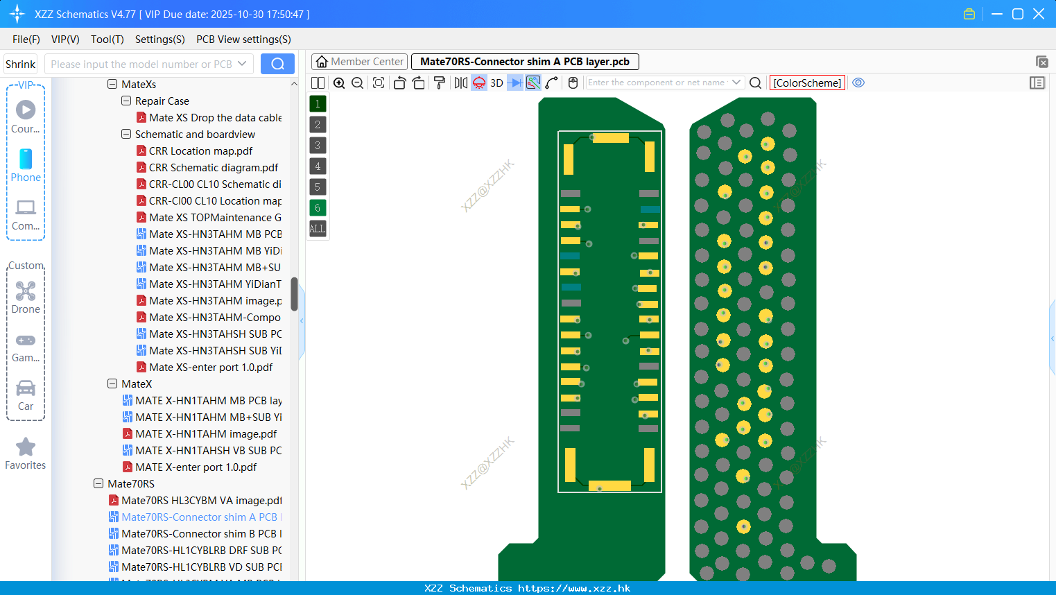 Huawei Mate70RS-Connector Shim A PCB Layer